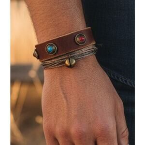 Handmade/Upcycled Rustic/Western/Cowgirl Style Concho Bracelet